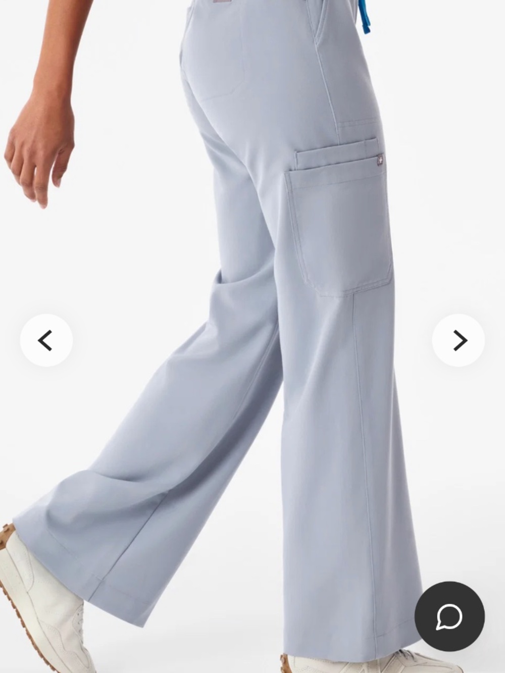 Figs Harbor Grey Isabel Wide Leg Scrub Pants - Picture 2 of 8